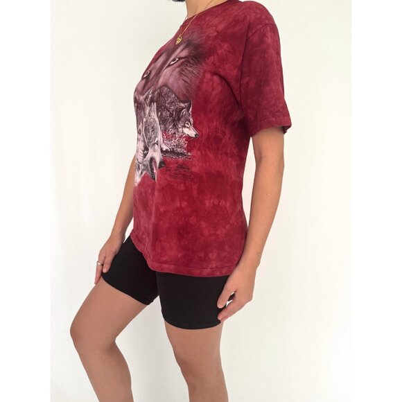 2000s The Mountain red wolf pack wolves nature faded graphic cotton tee shirt - Picture 4 of 10